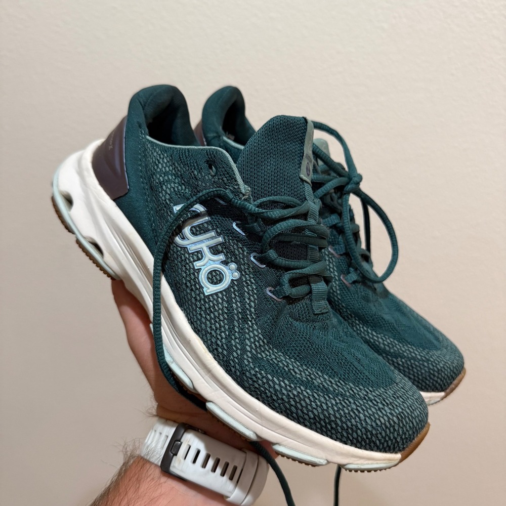 Ryka Devotion X Womens Walking Shoes Teal Green Mesh Lace Up Sneakers Size 7.5M
